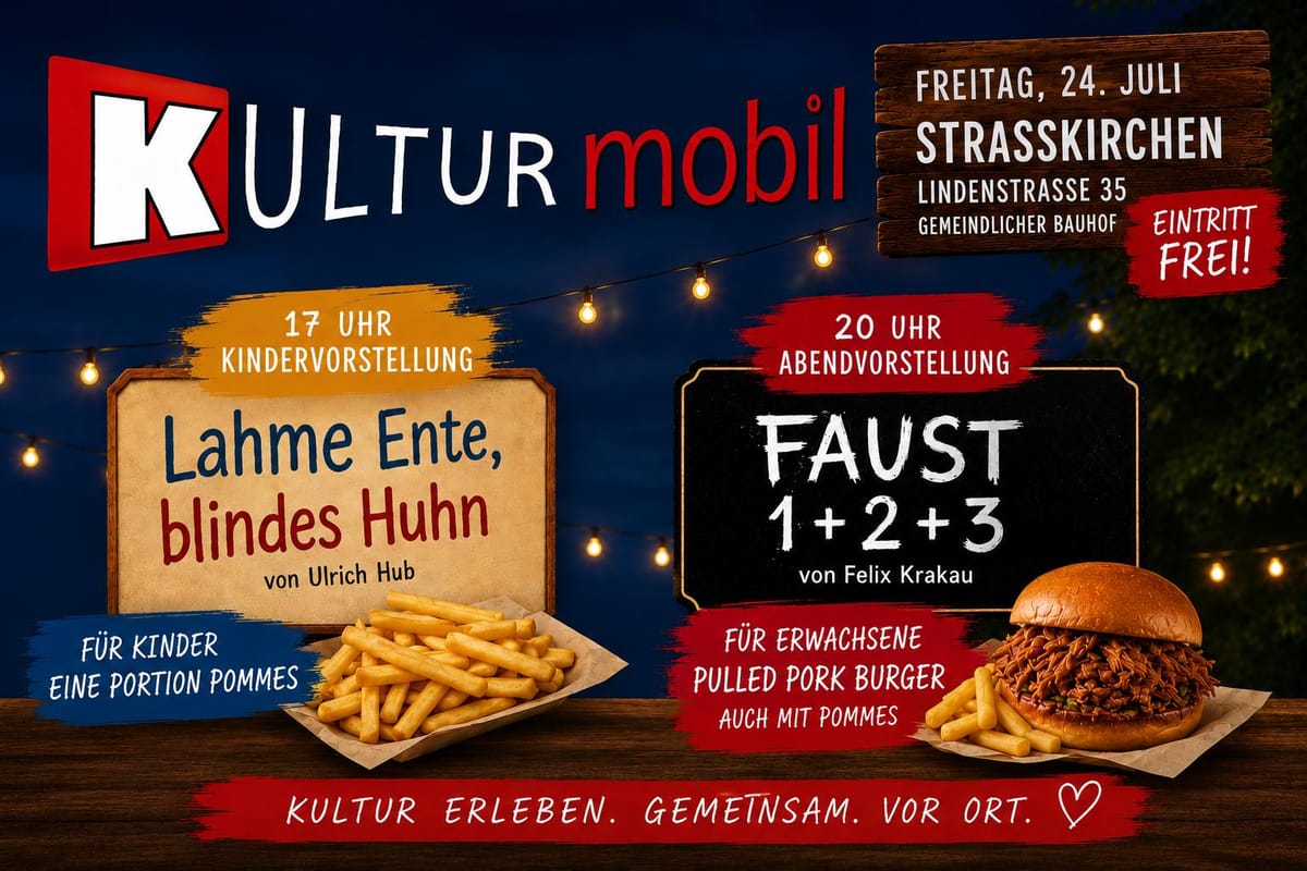 KulturMobil macht Halt in Straßkirchen. Theatergenuss bei freiem Eintritt